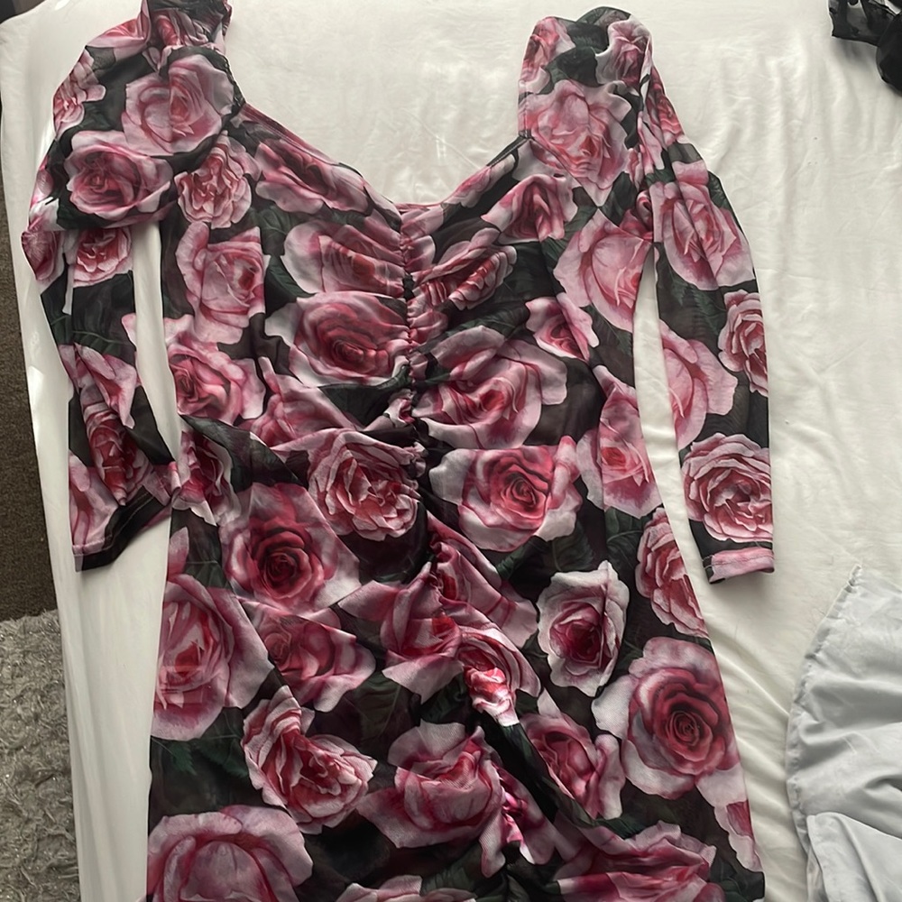 Mesh rose dress